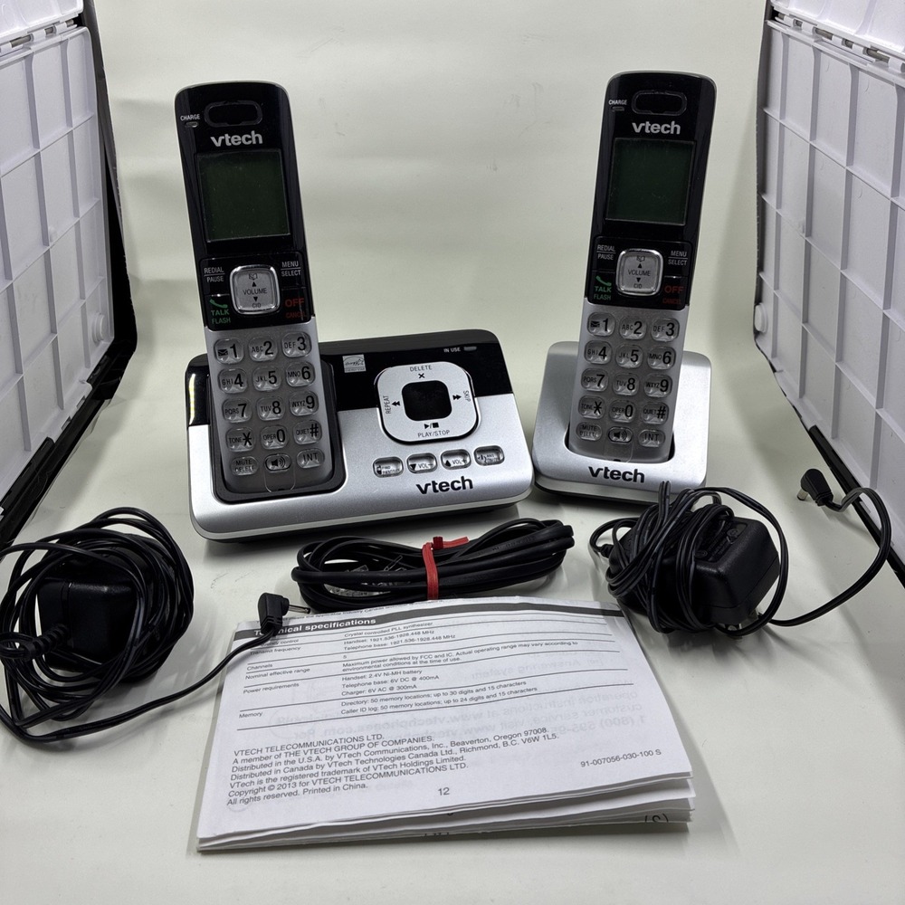 VTech VTCS6629-2 6.0 Expandable Spkrphone w/Caller ID 2-Handset System)Excellent